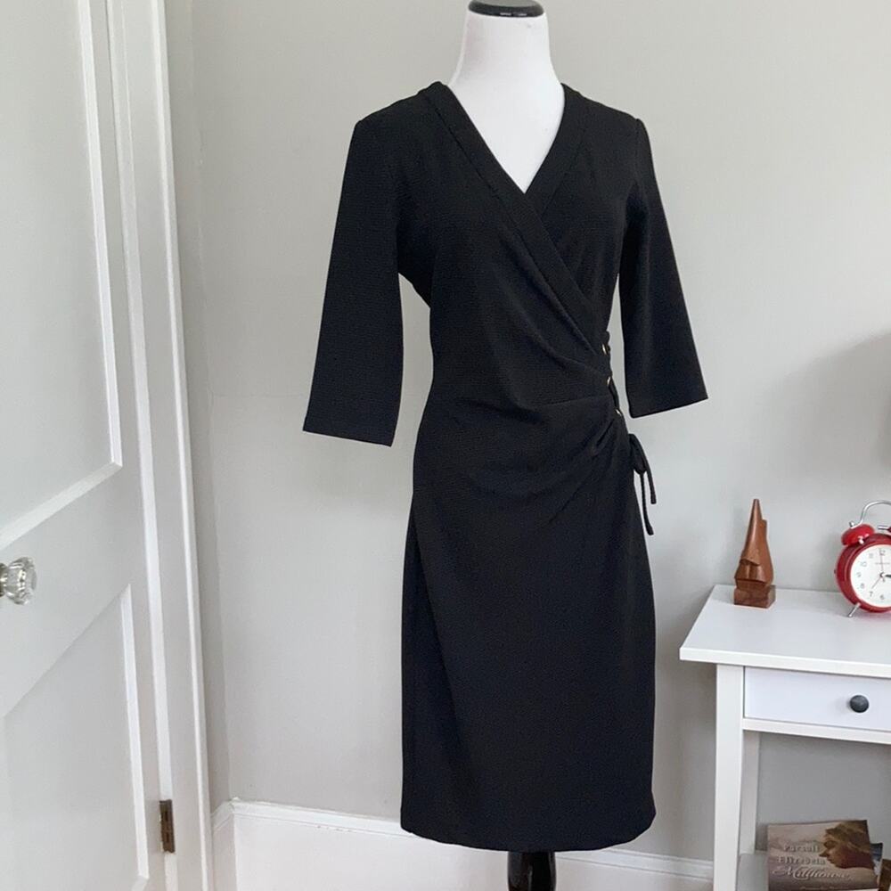 Gabby Skye Black Stretch Sheath Dress, Size 6